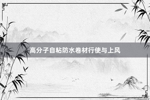 高分子自粘防水卷材行使与上风